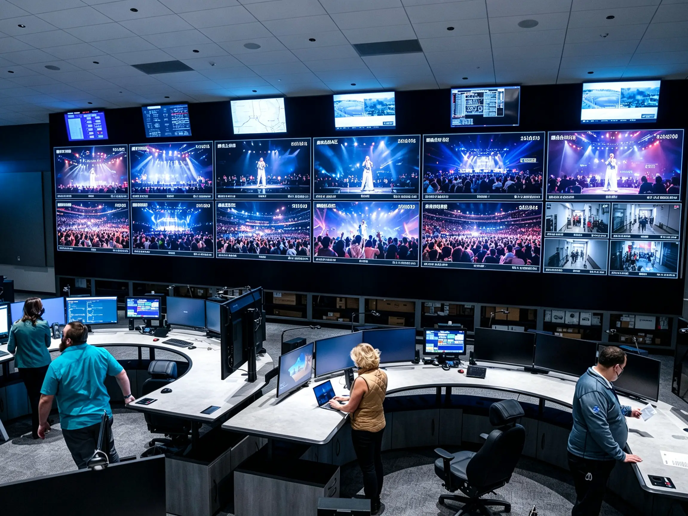 lcd video wall installation in control room by Qtenboard